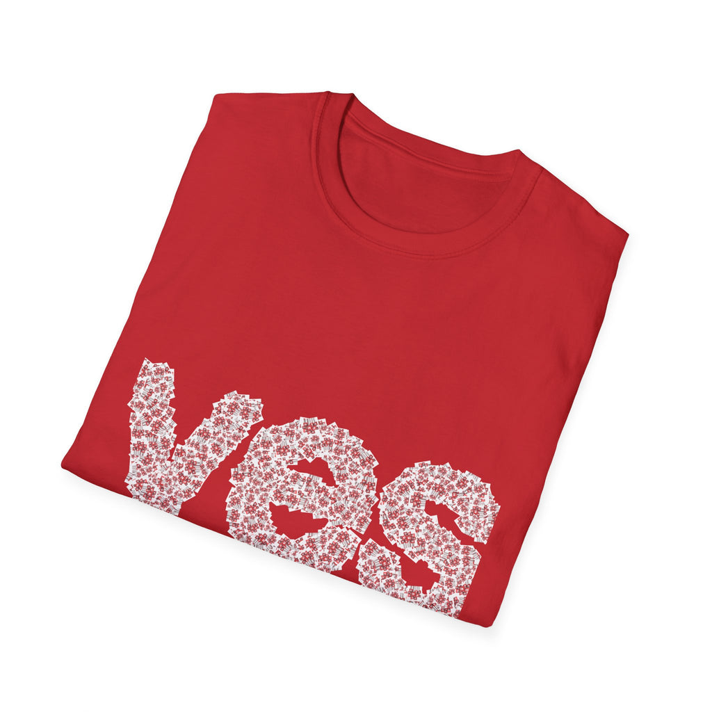 Yes Floral Graphic T-Shirt — Pink Petal Typography Tee