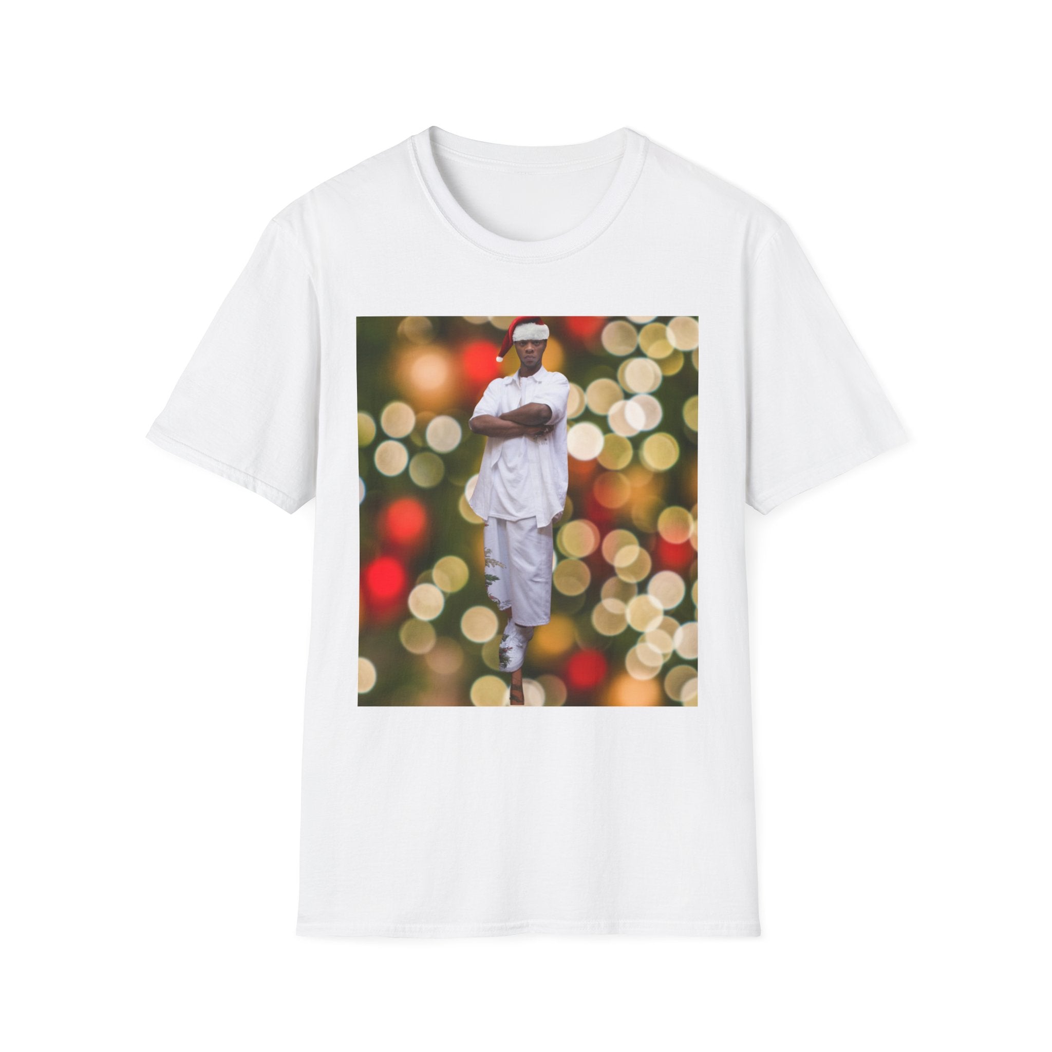 Holiday Bokeh Photo T-Shirt — Retro Photo Portrait Tee