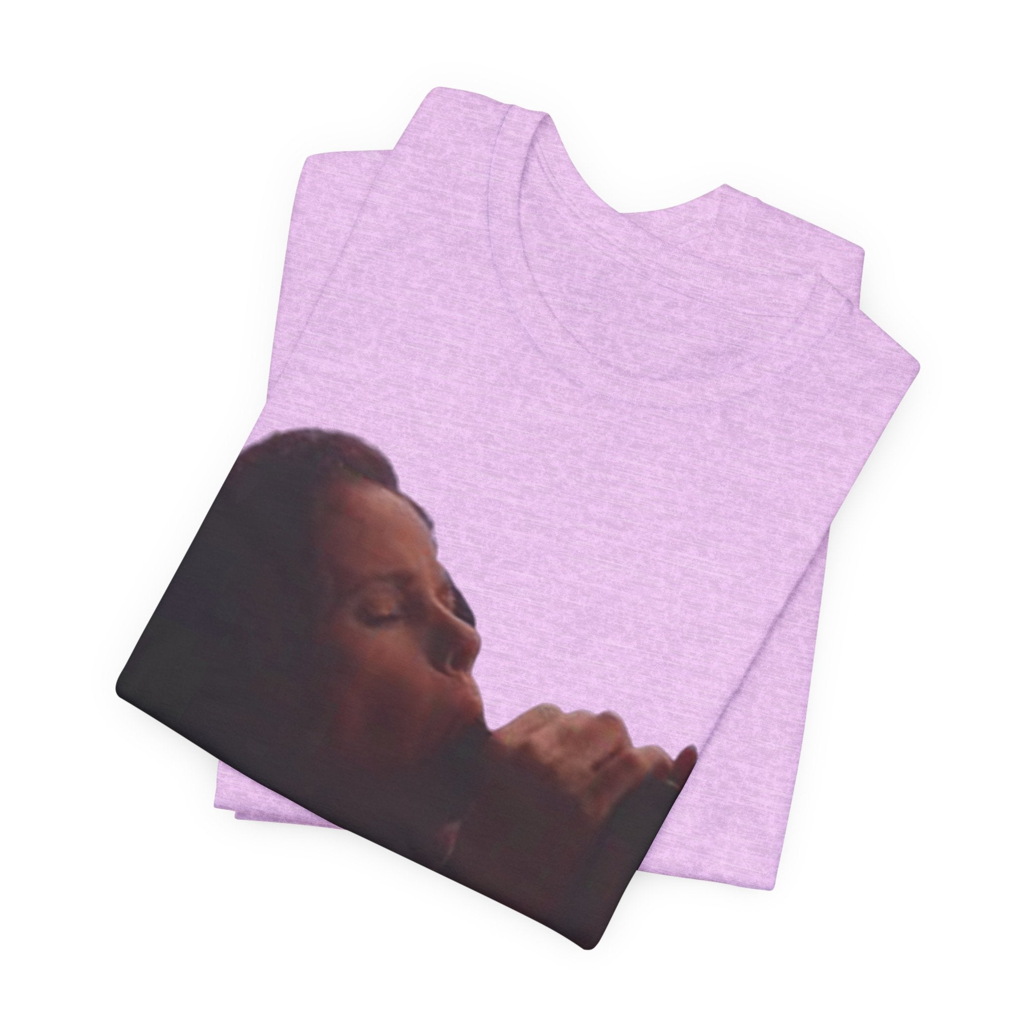 T‑Shirt — Vintage Moody Photo Tee with 'What I Happen to Be Nice to Suck' Text