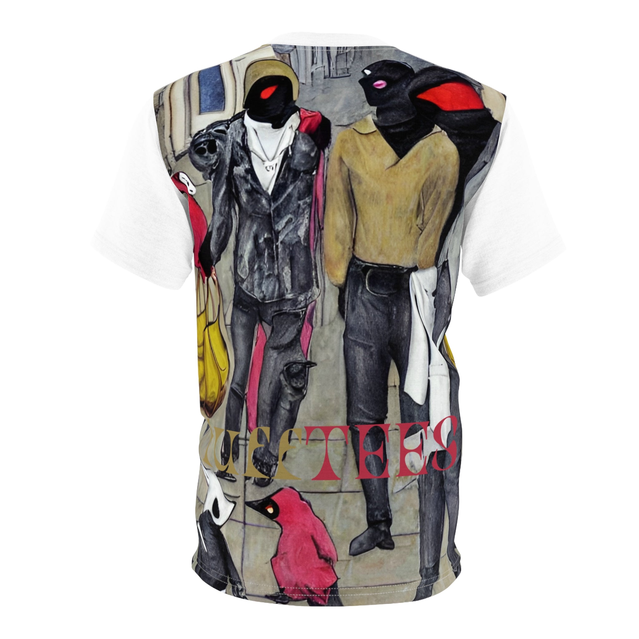 Bird-Head Fashion Print Tee — Artistic Streetwear All-Over-Print