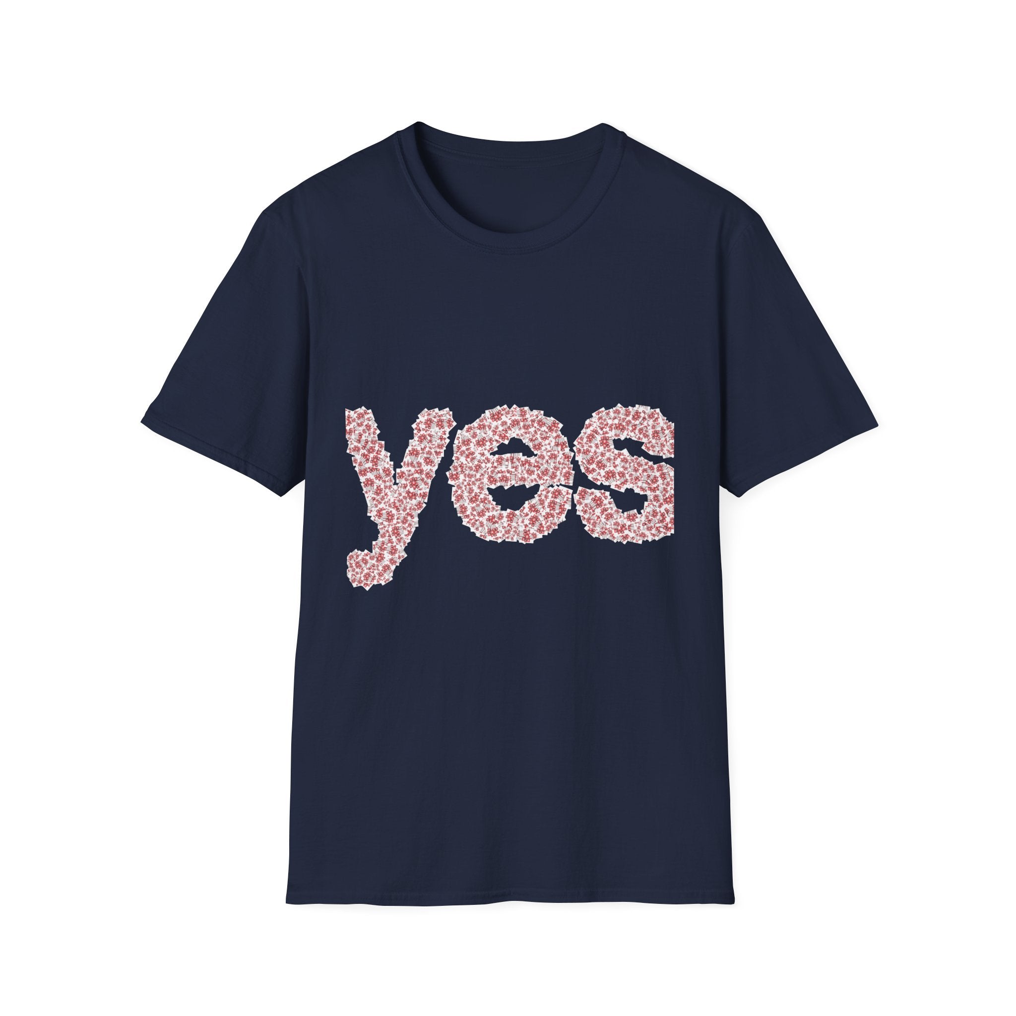 Yes Floral Graphic T-Shirt — Pink Petal Typography Tee