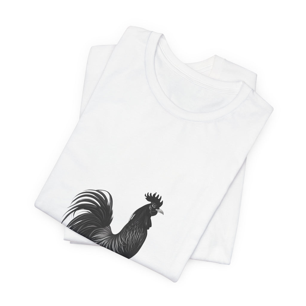 Rooster Silhouette Tee — Vintage Farmhouse Chicken T-Shirt