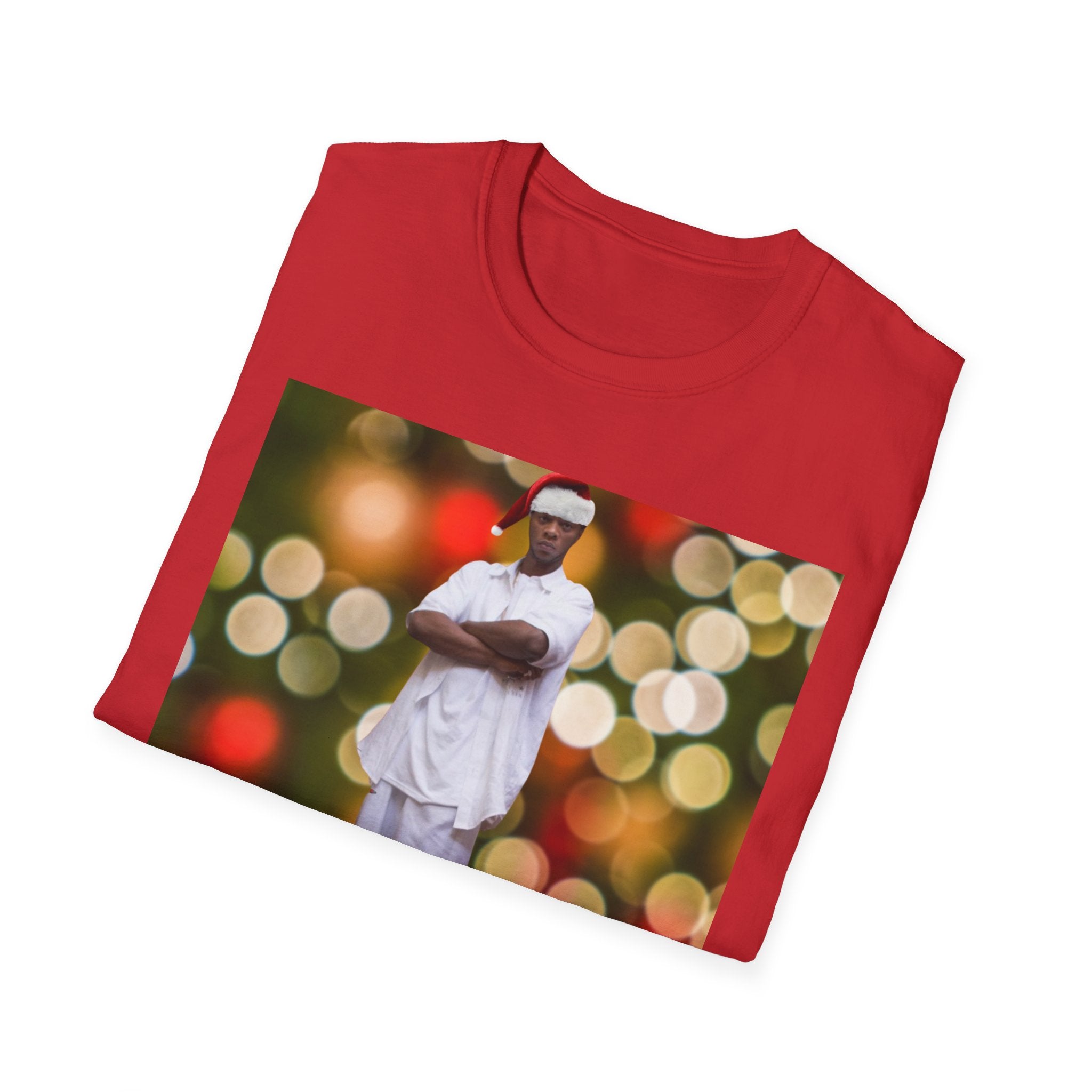 Holiday Bokeh Photo T-Shirt — Retro Photo Portrait Tee