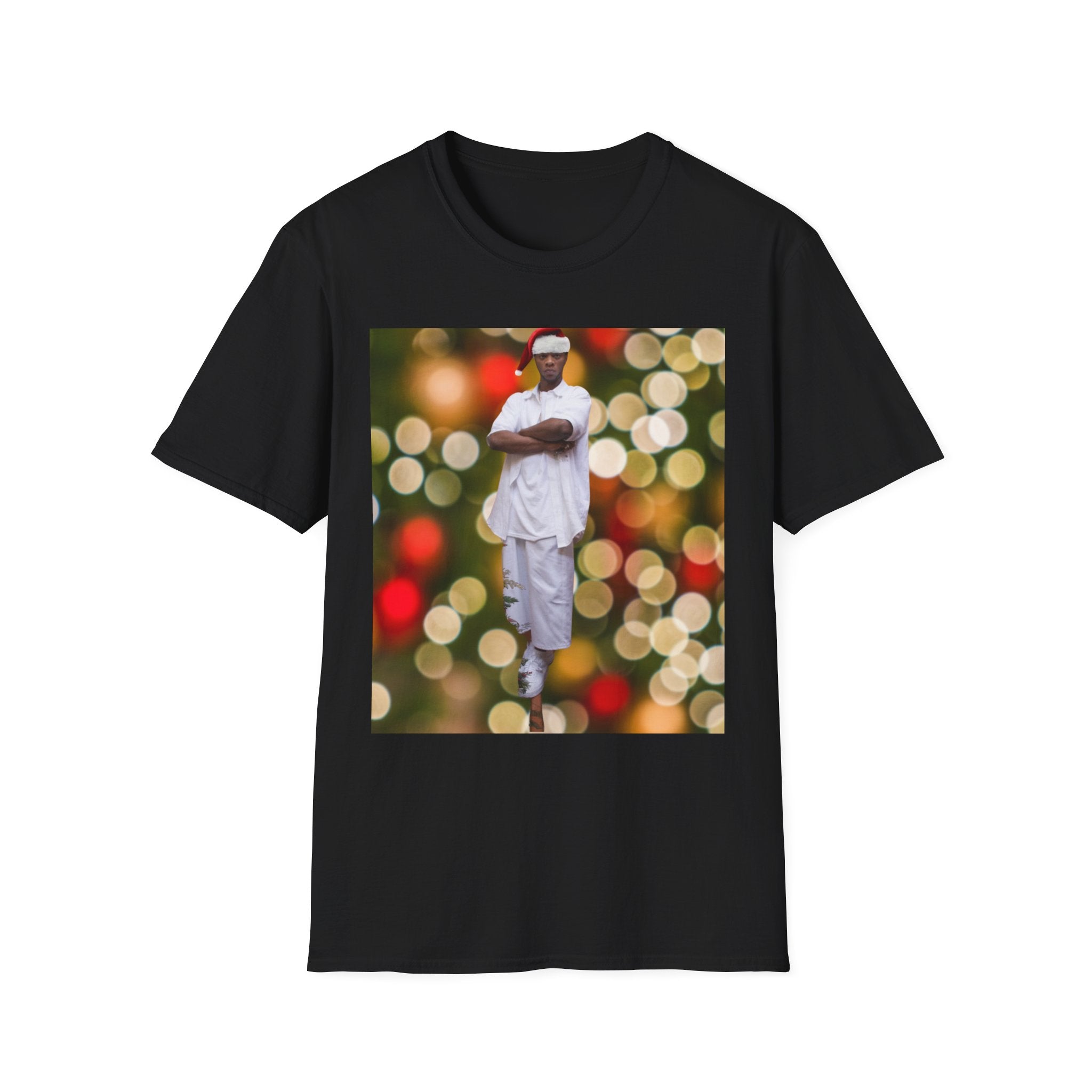 Holiday Bokeh Photo T-Shirt — Retro Photo Portrait Tee