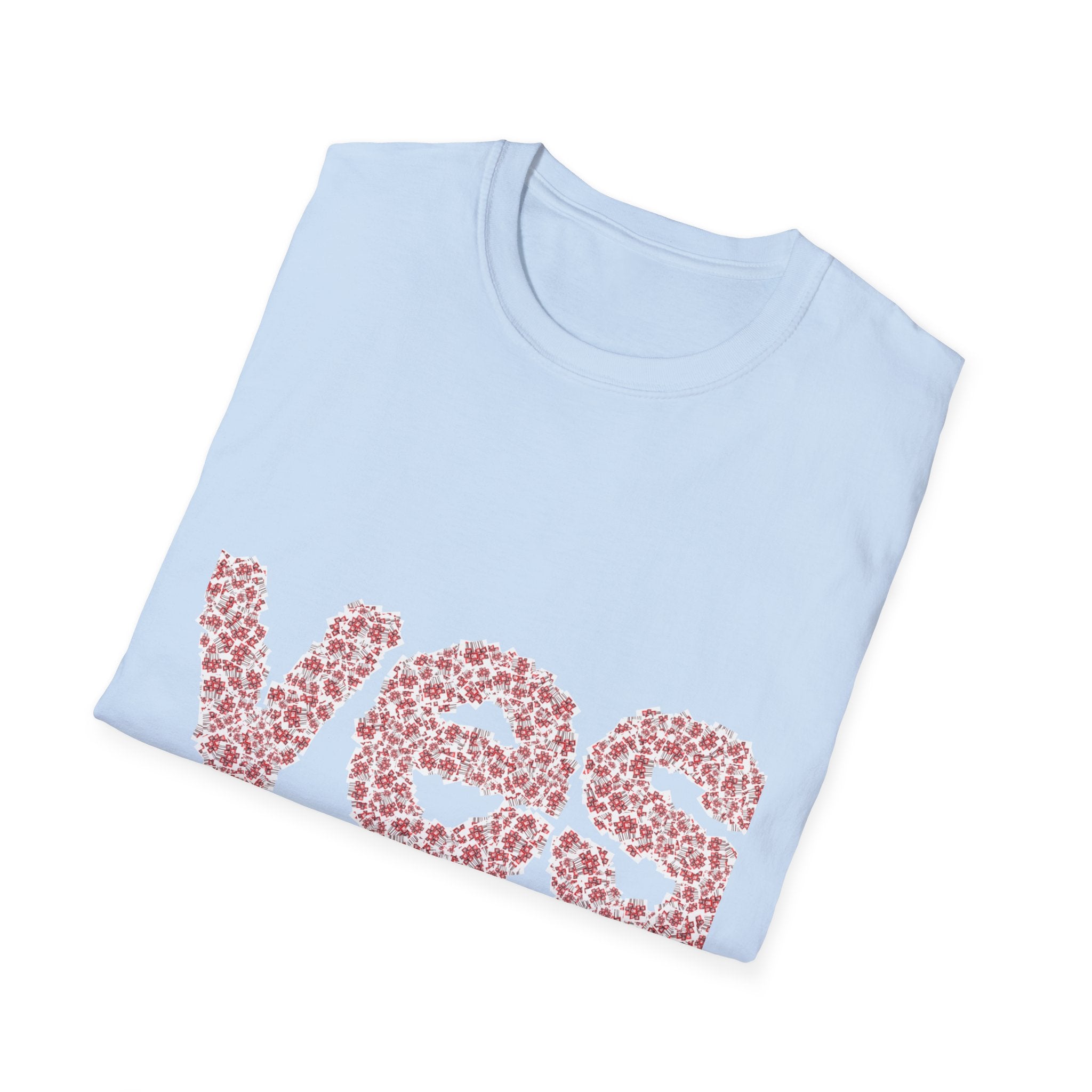 Yes Floral Graphic T-Shirt — Pink Petal Typography Tee