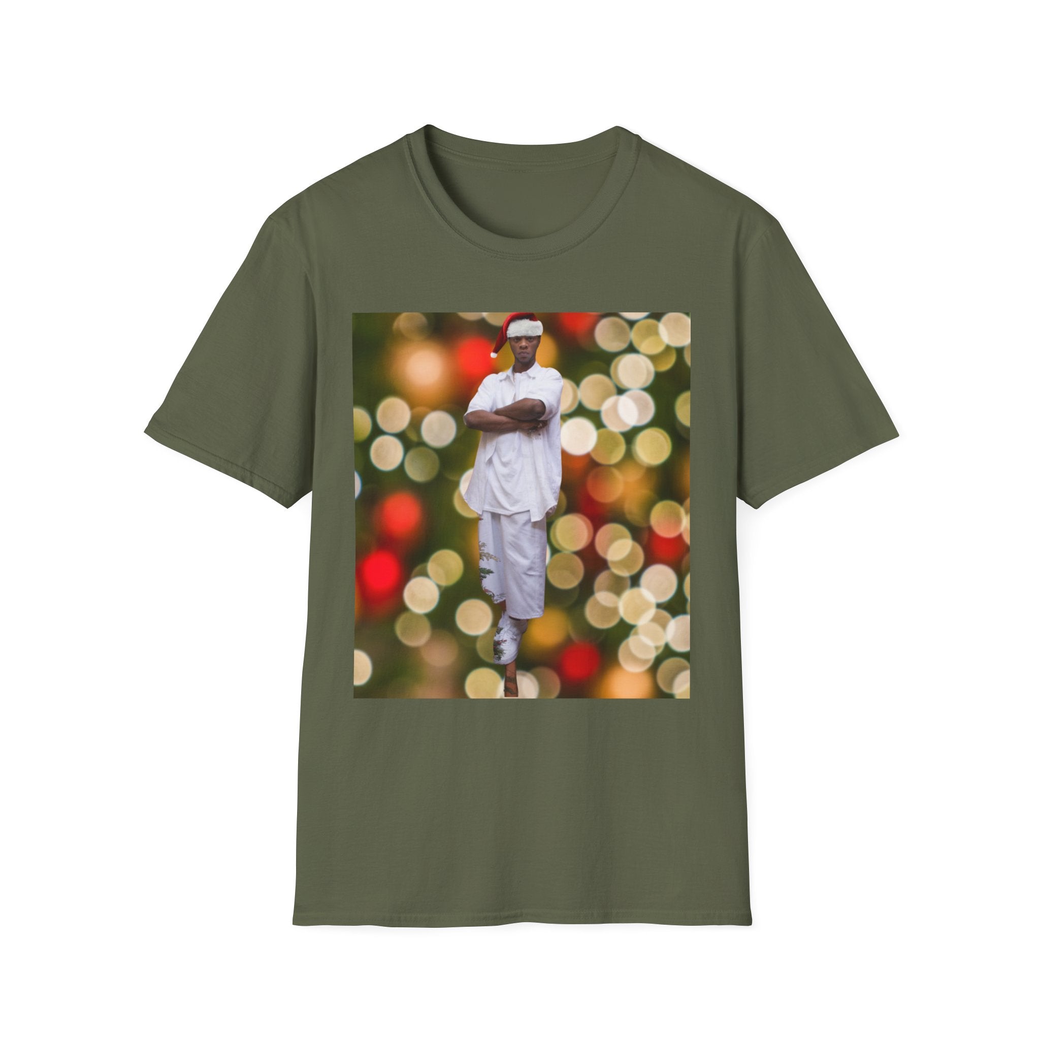 Holiday Bokeh Photo T-Shirt — Retro Photo Portrait Tee