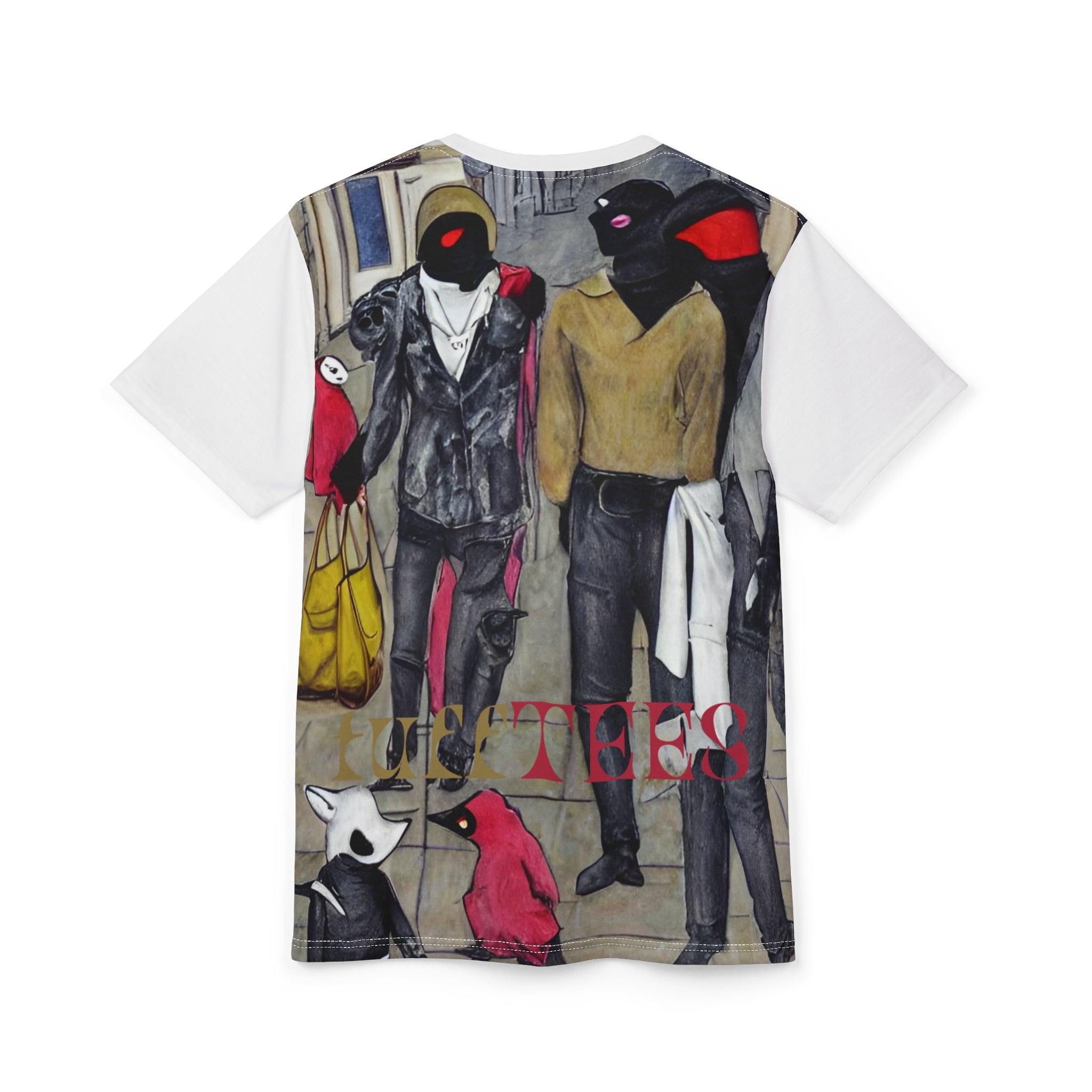 Bird-Head Fashion Print Tee — Artistic Streetwear All-Over-Print