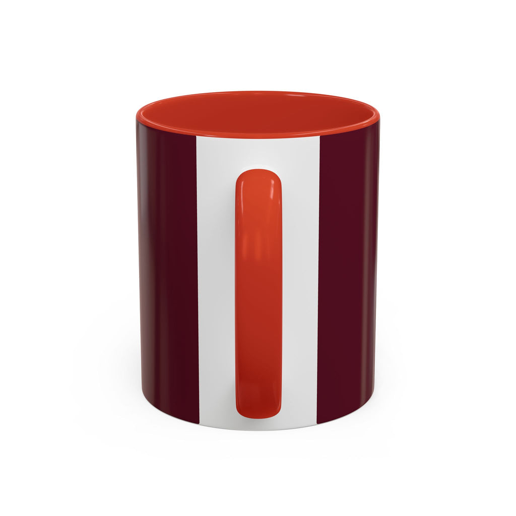 Proverbs 6:9 Burgundy Accent Coffee Mug – Inspirational Scripture Ceramic Mug