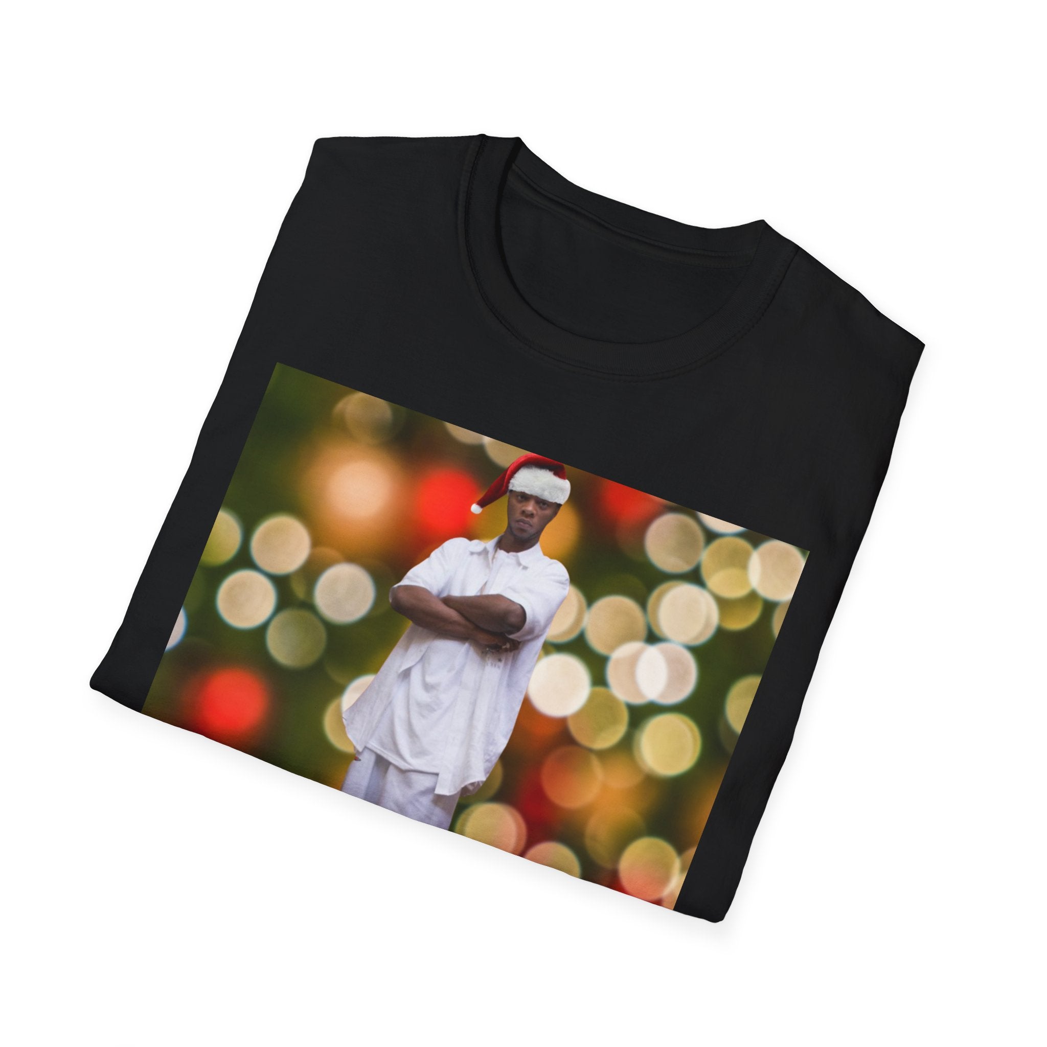 Holiday Bokeh Photo T-Shirt — Retro Photo Portrait Tee