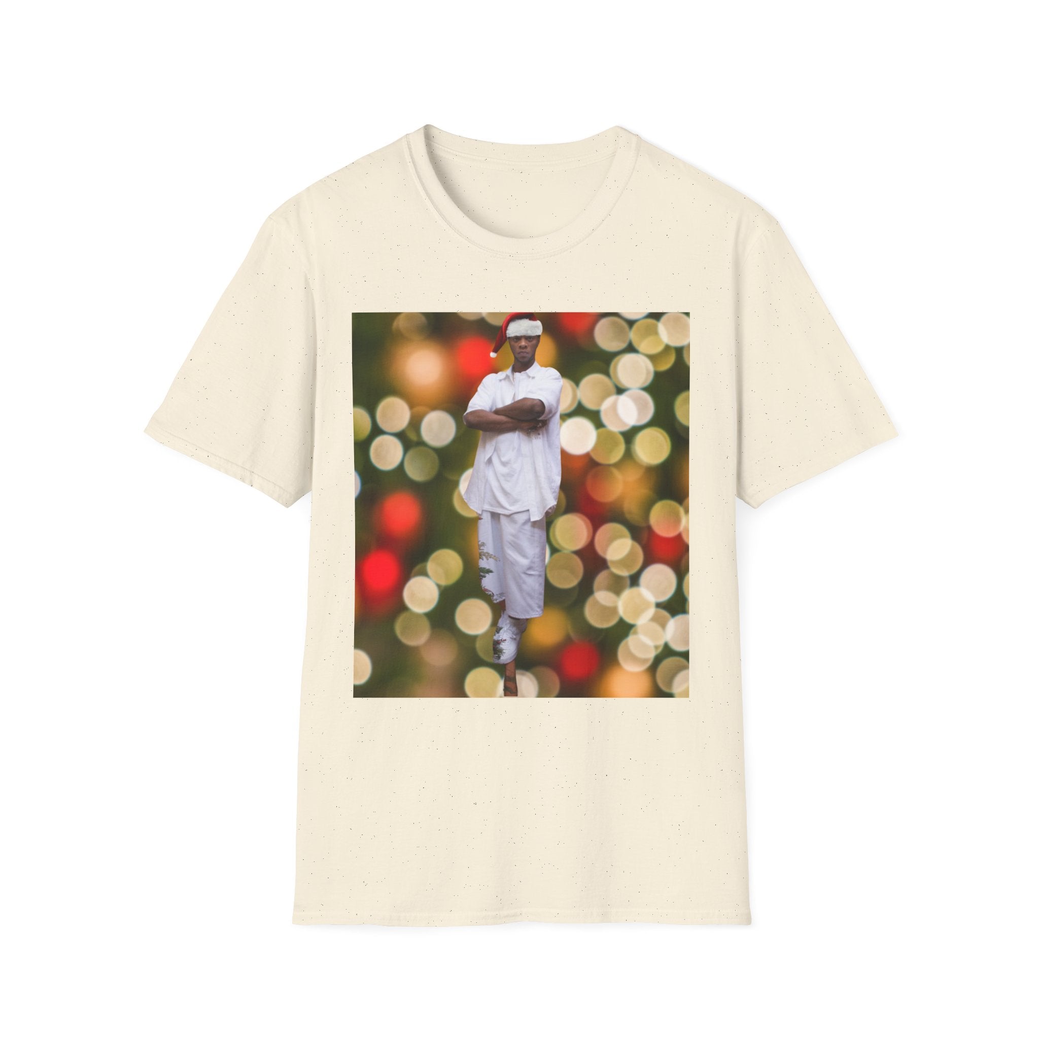 Holiday Bokeh Photo T-Shirt — Retro Photo Portrait Tee