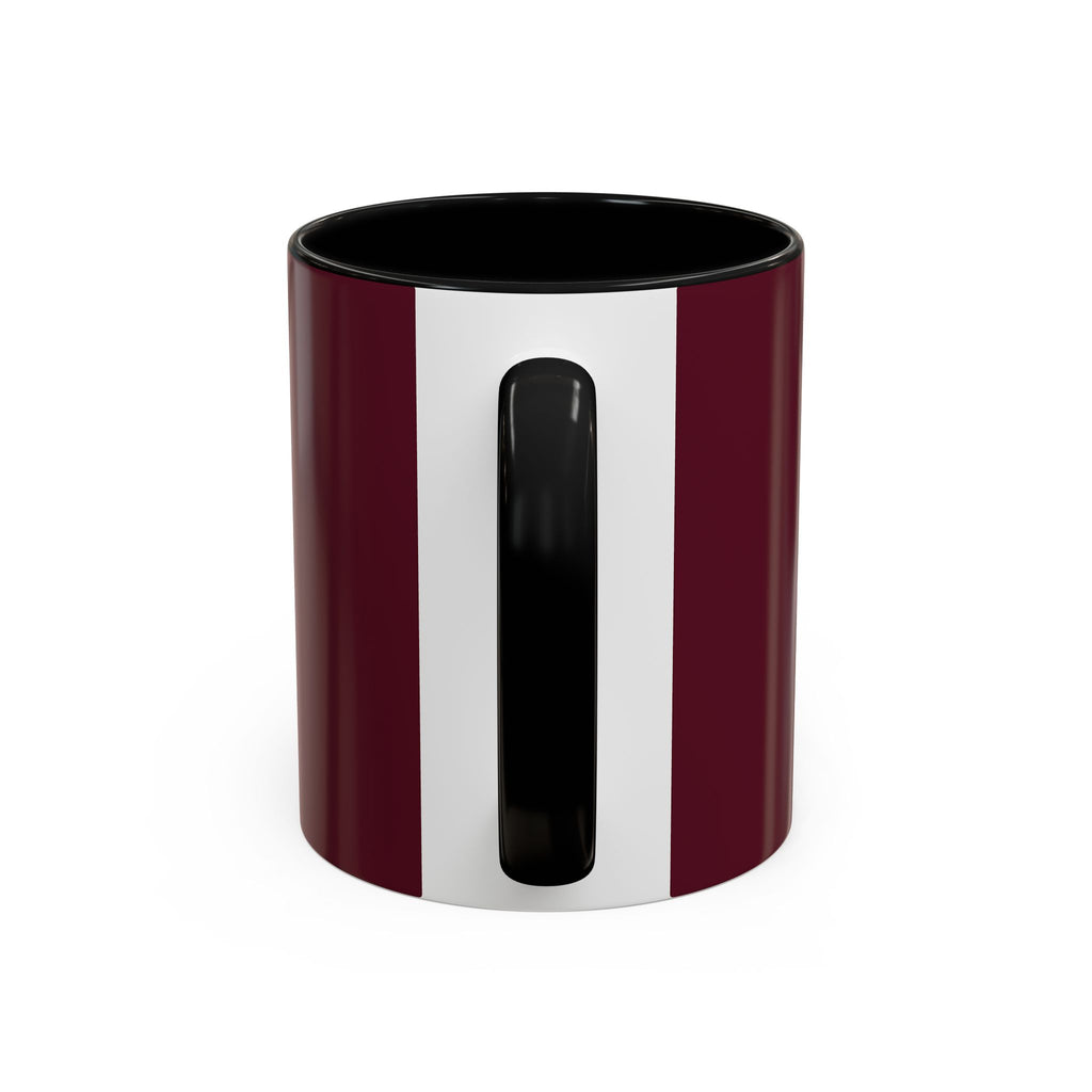 Proverbs 6:9 Burgundy Accent Coffee Mug – Inspirational Scripture Ceramic Mug