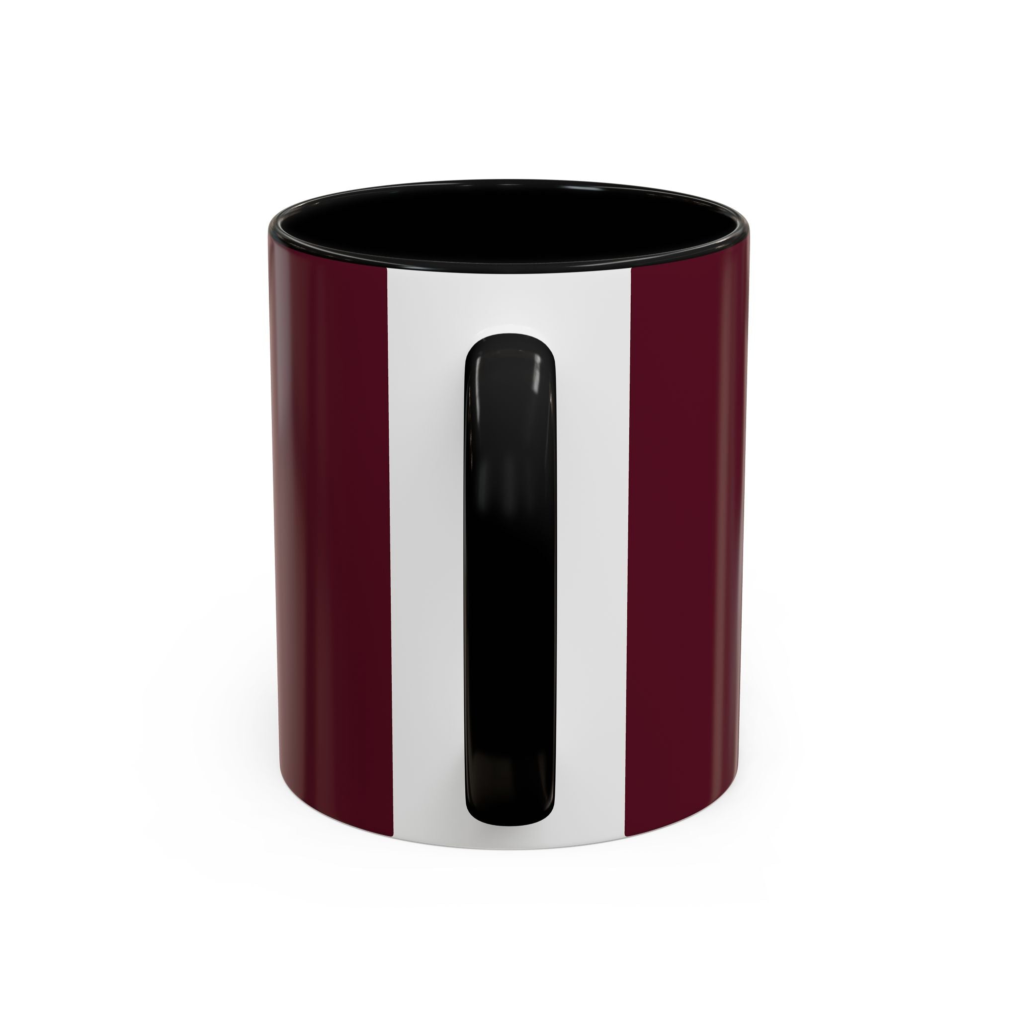 Proverbs 6:9 Burgundy Accent Coffee Mug – Inspirational Scripture Ceramic Mug