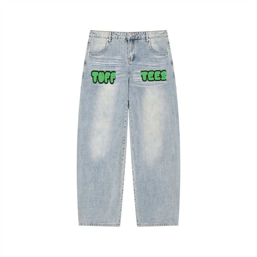 Men’s Enzyme Wash Wide Leg Jeans
