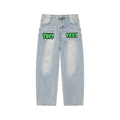 Men’s Enzyme Wash Wide Leg Jeans