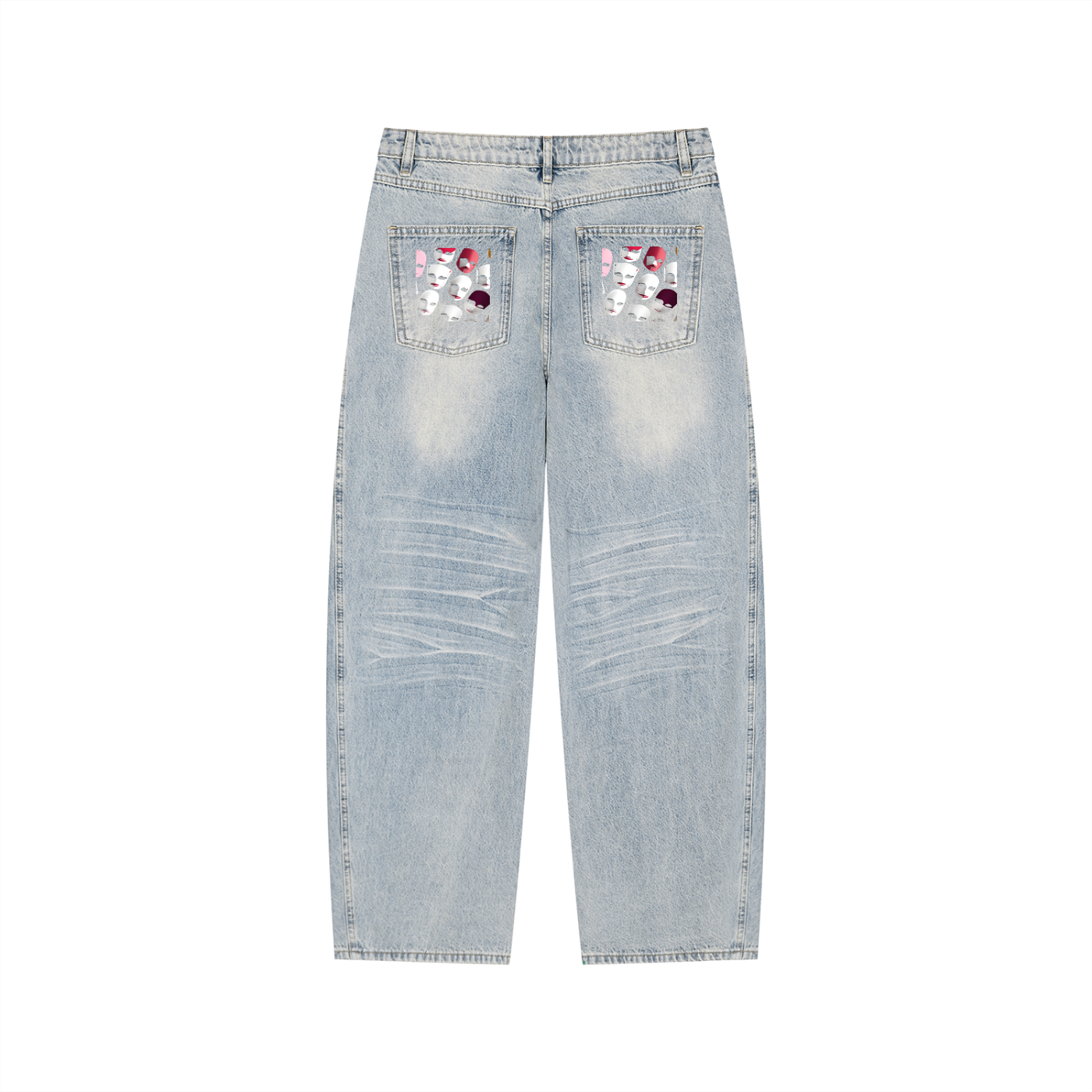 Men’s Enzyme Wash Wide Leg Jeans